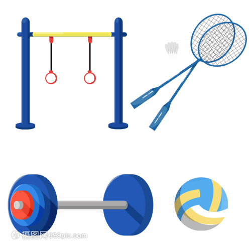 運動器材卡通元素